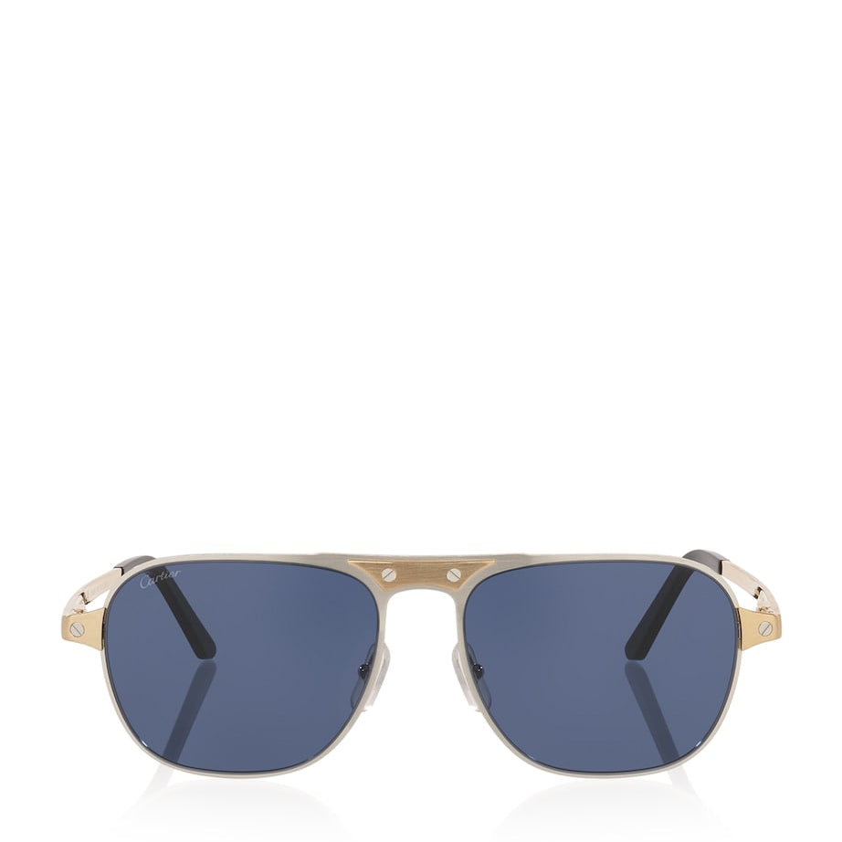 Cartier Rectangular Aviator Sunglasses
