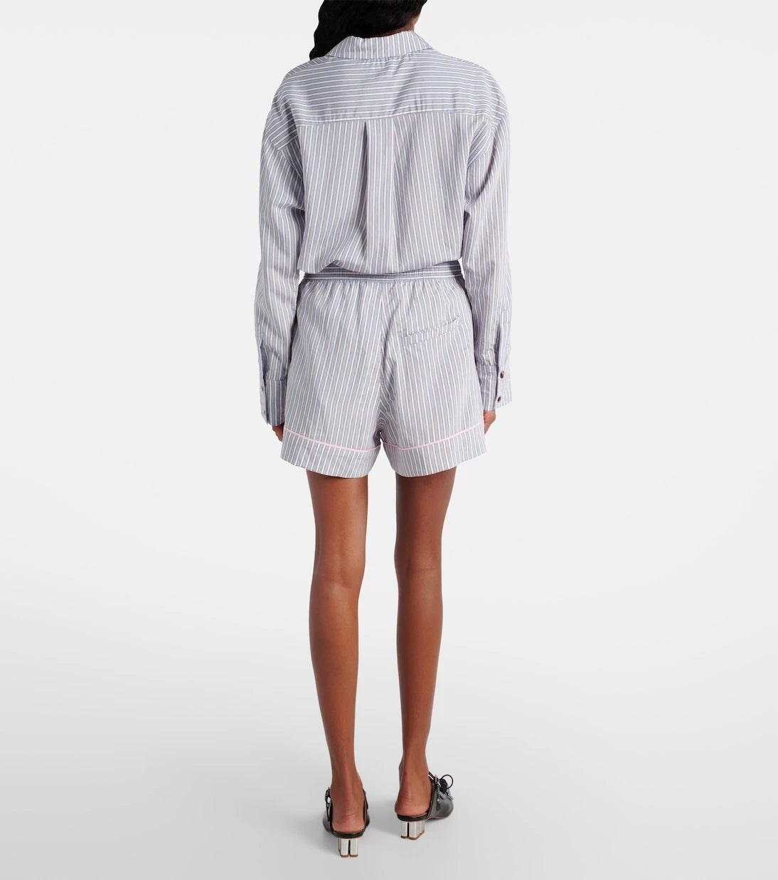 Ganni - Striped Bermuda shorts