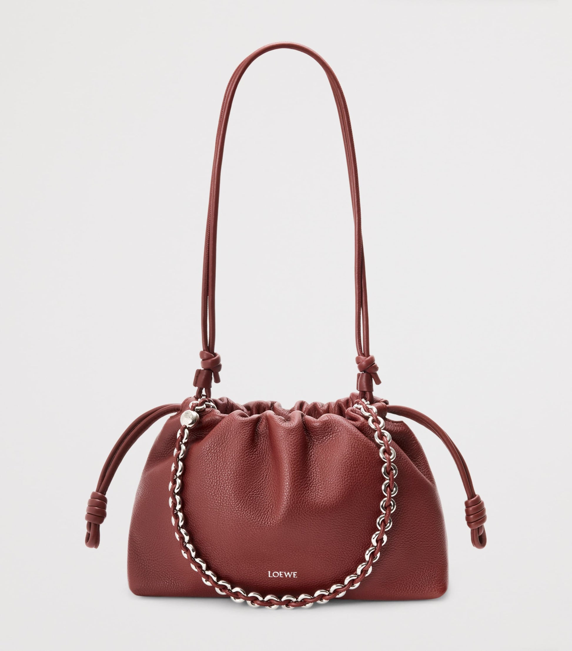 Medium Leather Flamenco Shoulder Bag