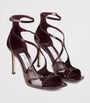 Jimmy Choo Burgundy Azia 95 Leather Sandals