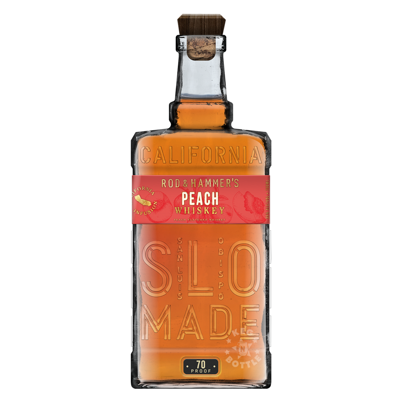 Rod & Hammer's Peach Flavored American Whiskey 70 Proof (750 ml)