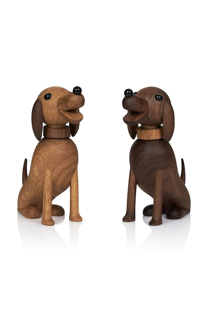 Lucie Kaas Ahşap Dekoratif Figür Buster | Köpek 12 cm