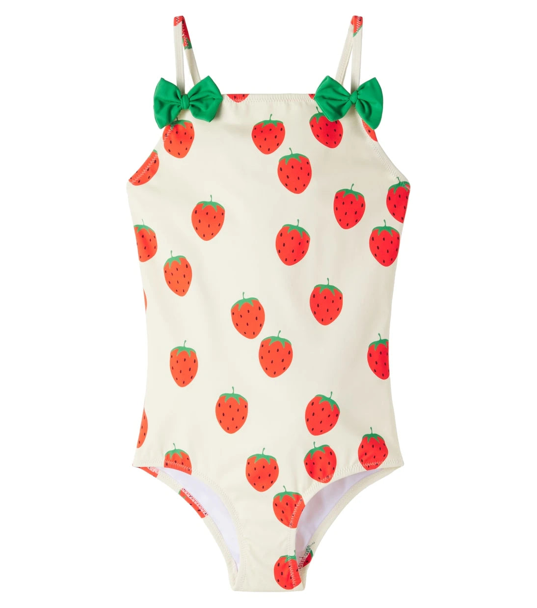Mini Rodini - Strawberries bow-detail swimsuit