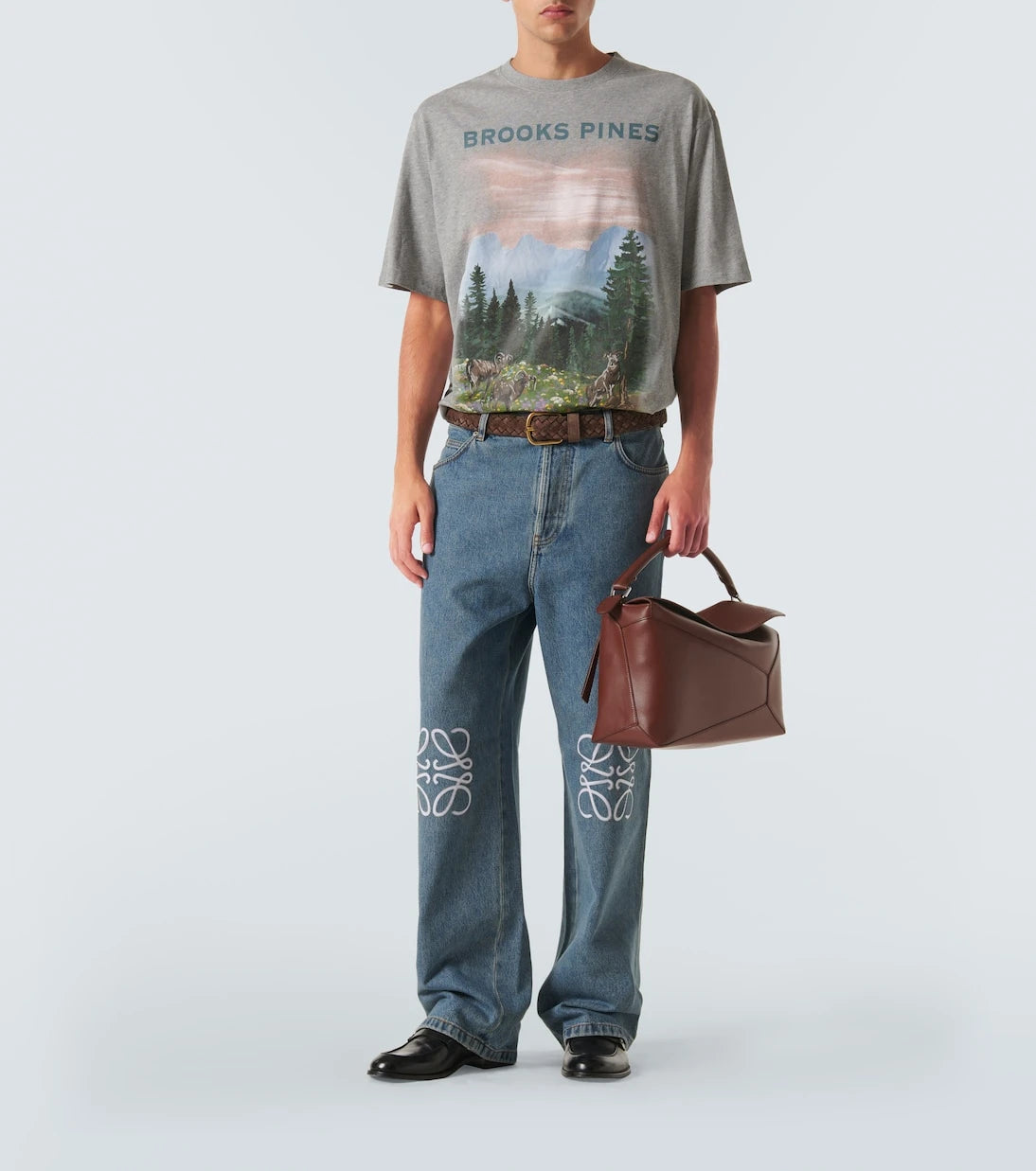 Loewe - Anagram wide-leg jeans