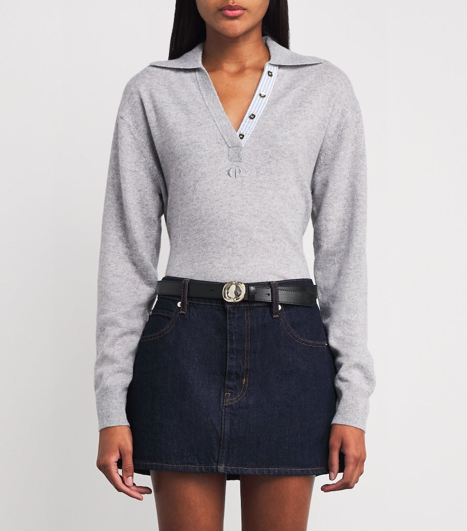 Claudie Pierlot Black Leather Belt