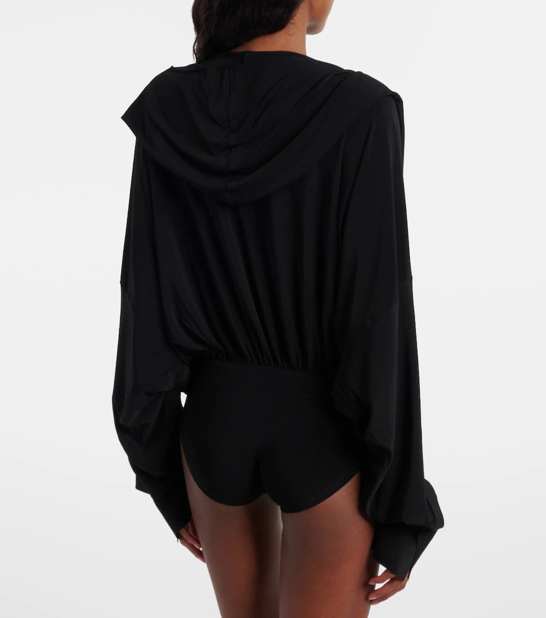 Norma Kamali - Draped hooded bodysuit