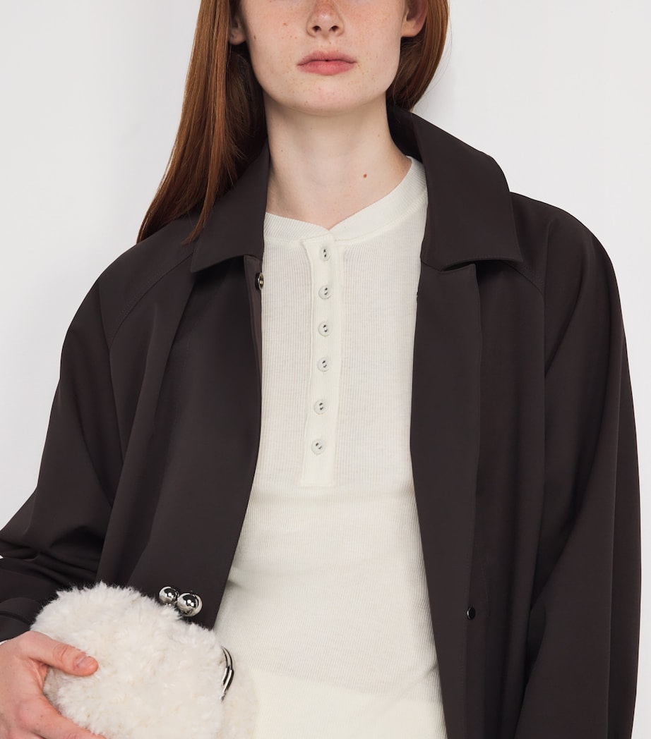 MAX&Co. White Long-Sleeve Henley Top