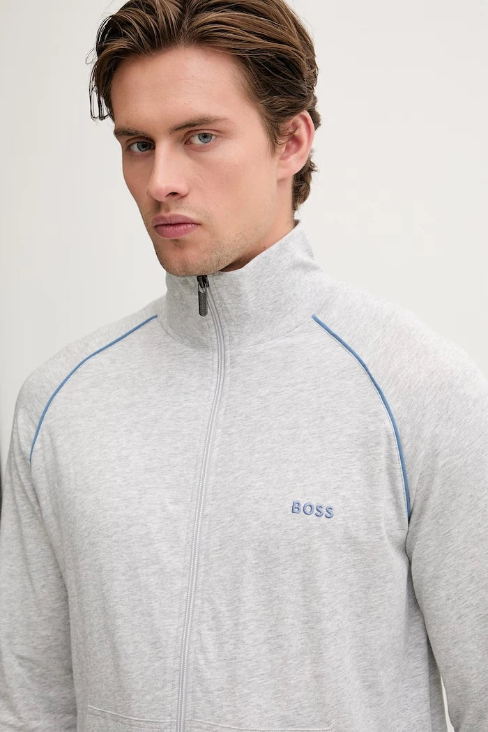 BOSS Erkek Pamuk ve Elastan Fermuarlı Sweatshirt Mix&Match Jacket Z