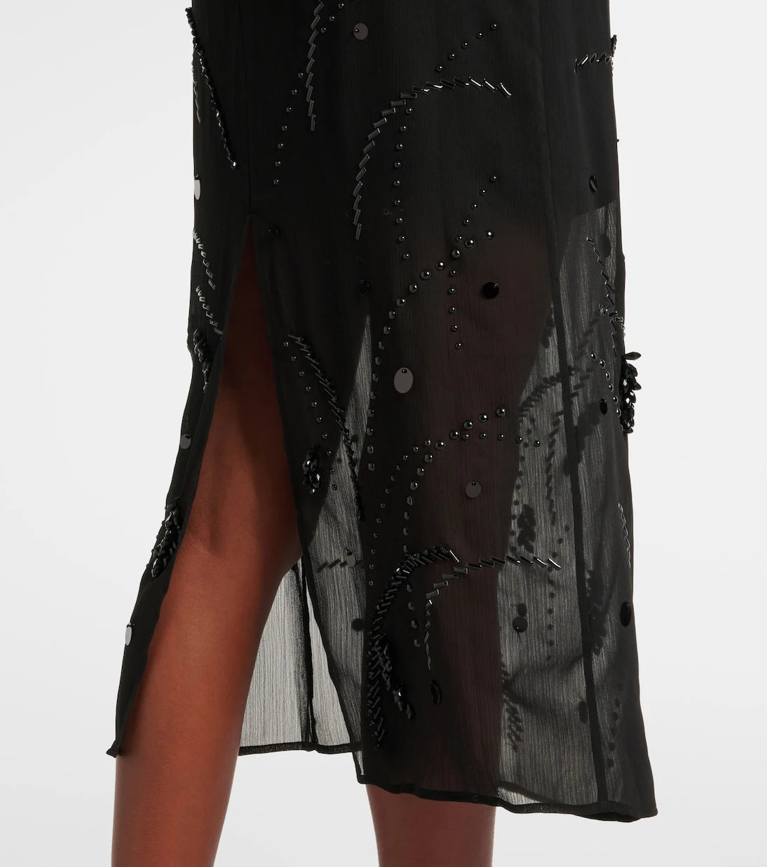 Xu Zhi - Embellished layered midi dress