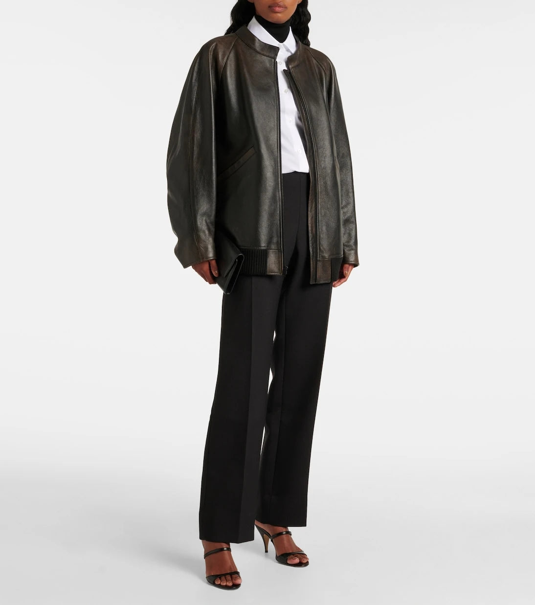 The Row - Kengia leather bomber jacket