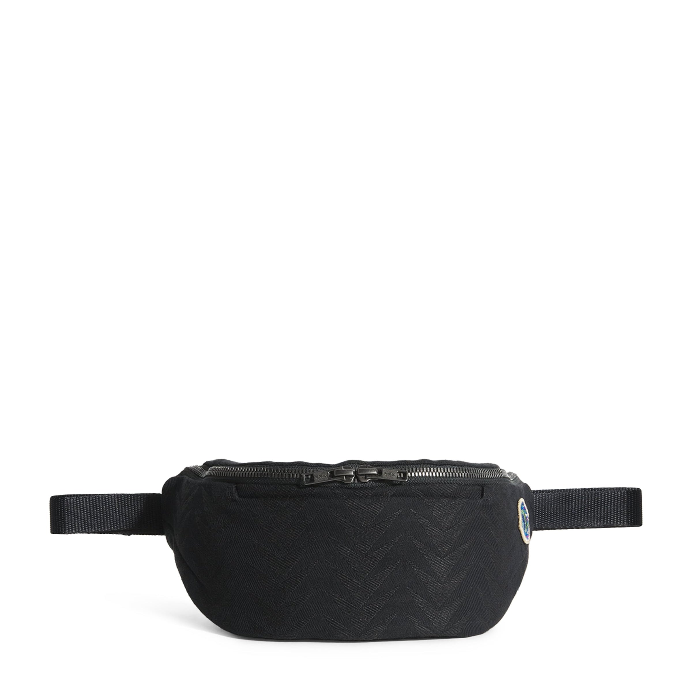 Cotton-Blend Arrow Magic Belt Bag BLACK