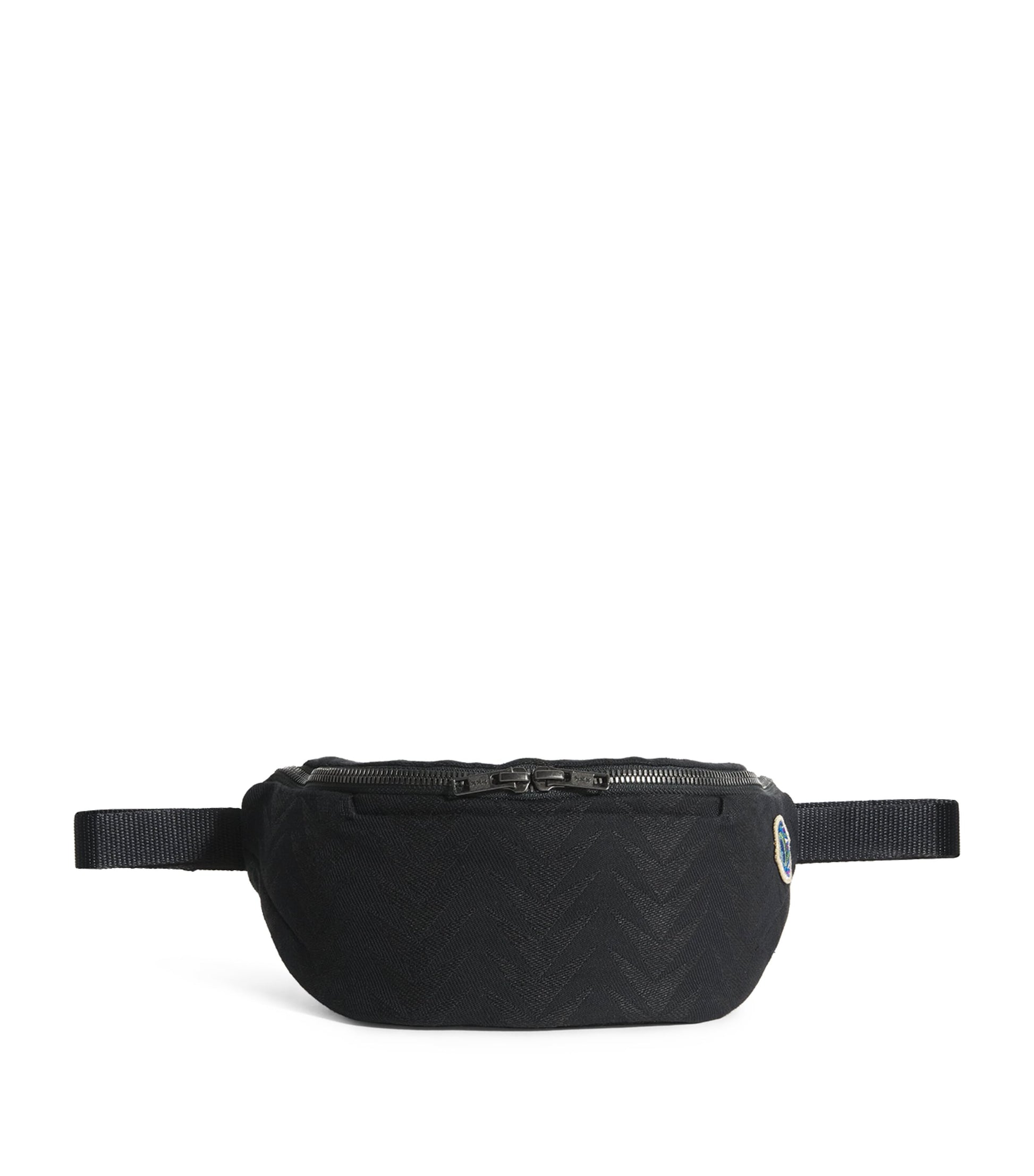 Cotton-Blend Arrow Magic Belt Bag BLACK