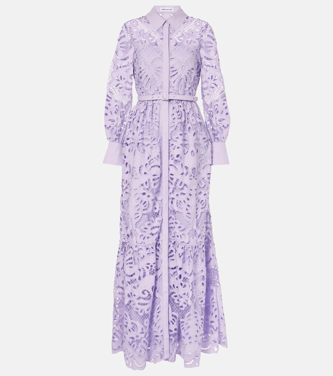 Self-Portrait - Cotton lace maxi dress