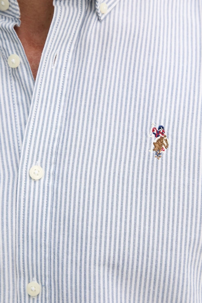 U.S. Polo Assn. риза мъжка от памук Oxford Stripe