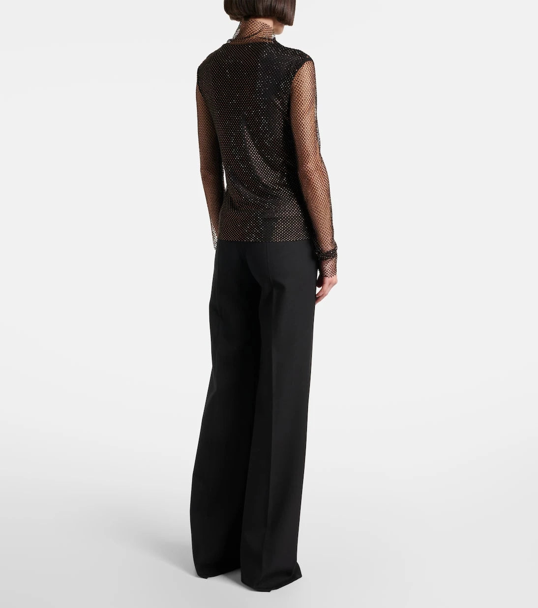 Sportmax - Gerarda embellished mesh top