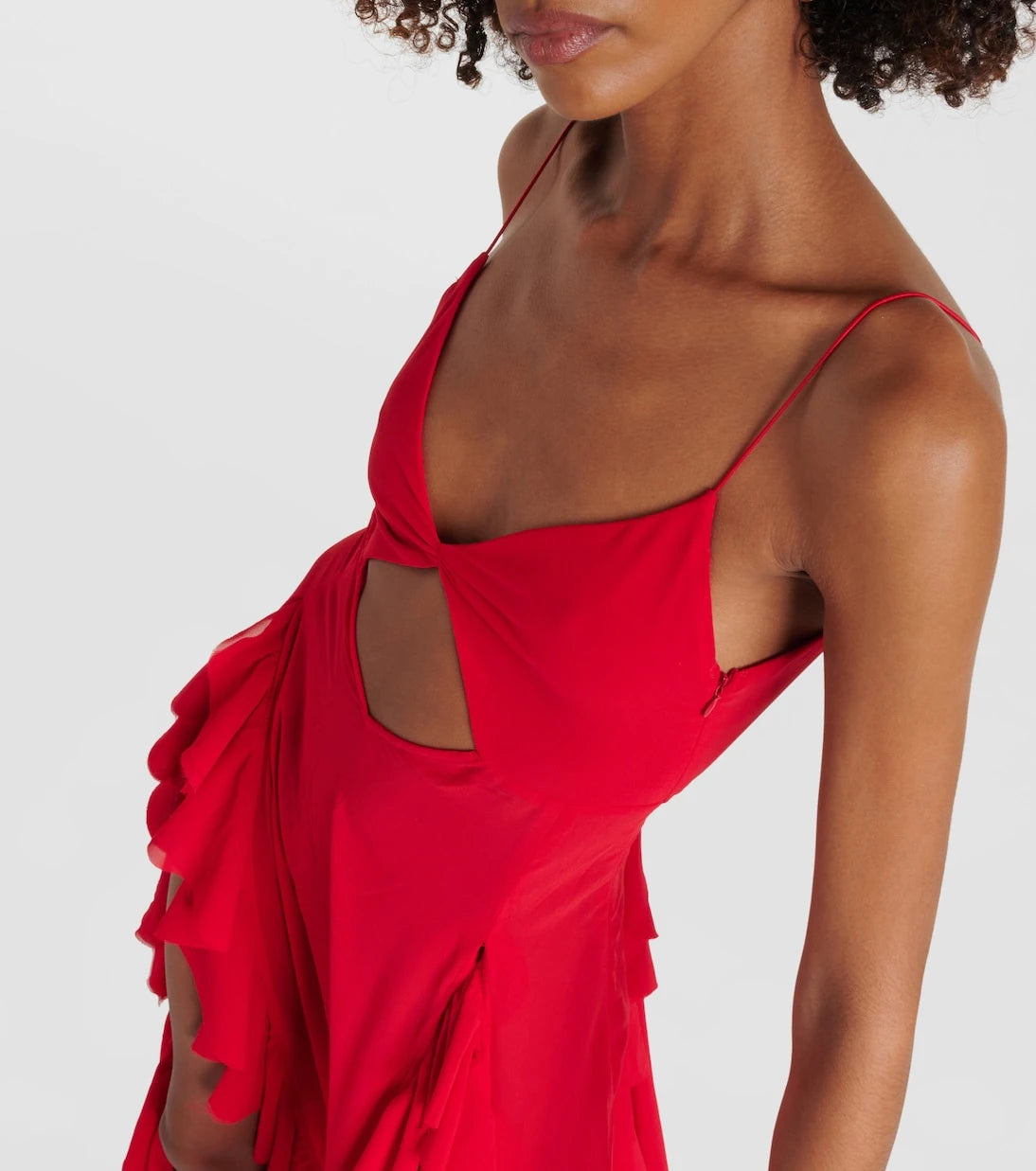 Bananhot - Isabel ruffled cutout maxi dress
