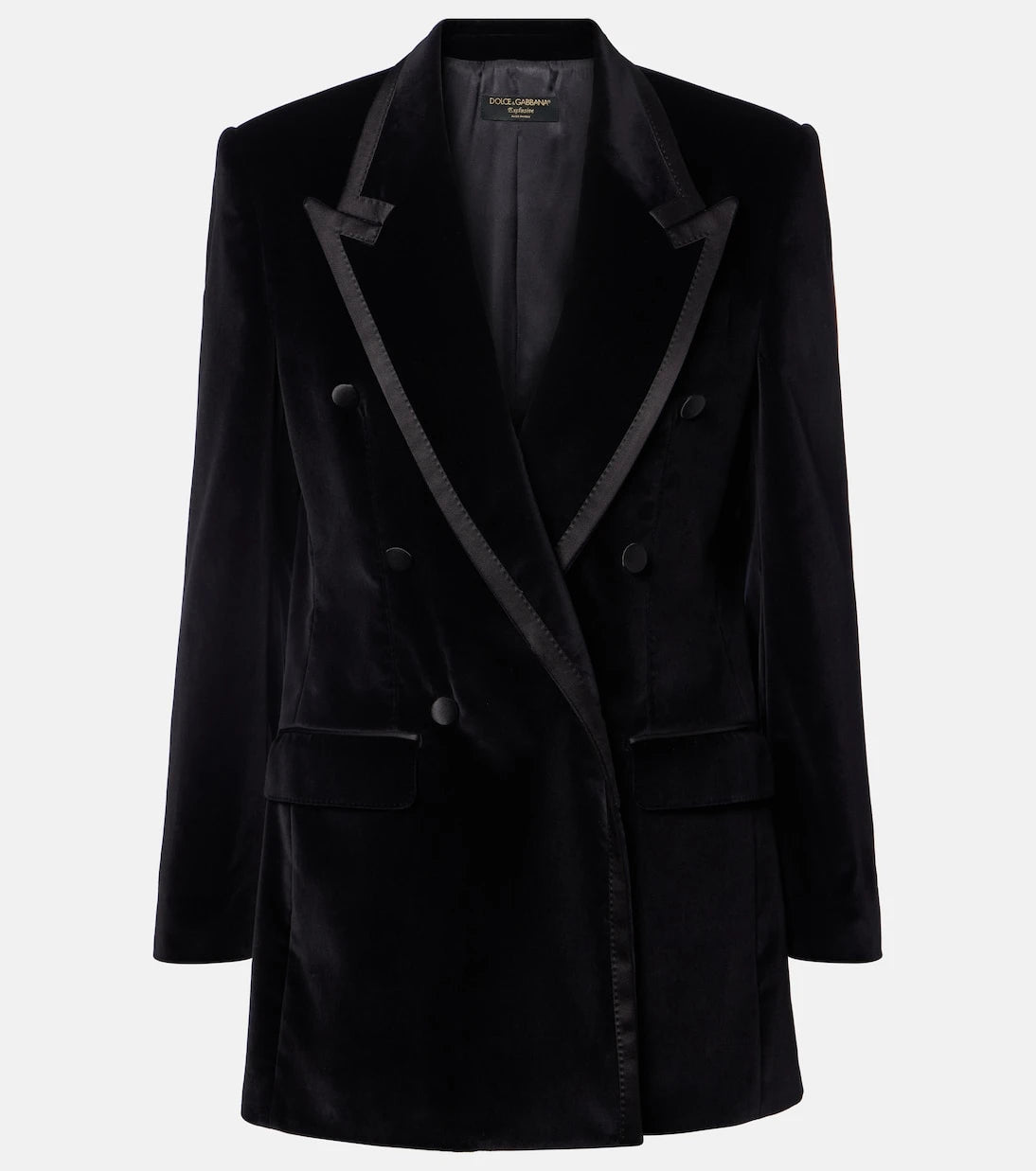 Dolce&Gabbana - Cotton-blend velvet tuxedo jacket
