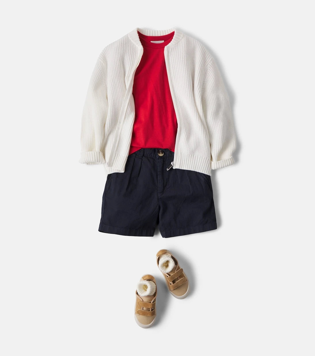 Il Gufo - Ribbed cotton zip-up sweater