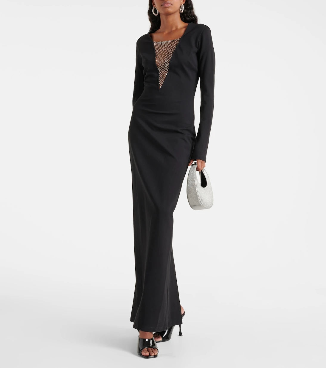 Staud - Kris mesh-trimmed gown