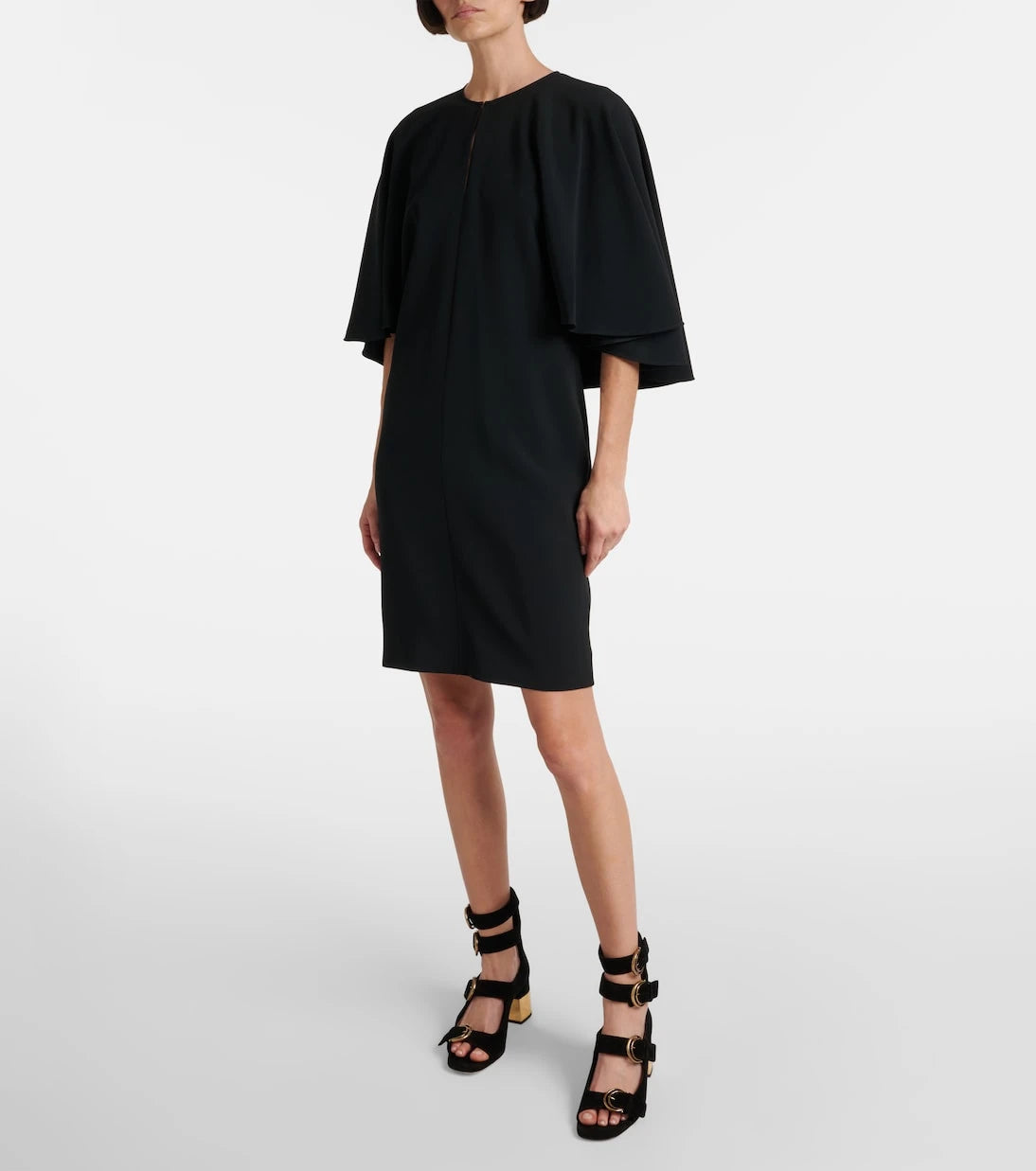 Chloé - Caped crêpe minidress
