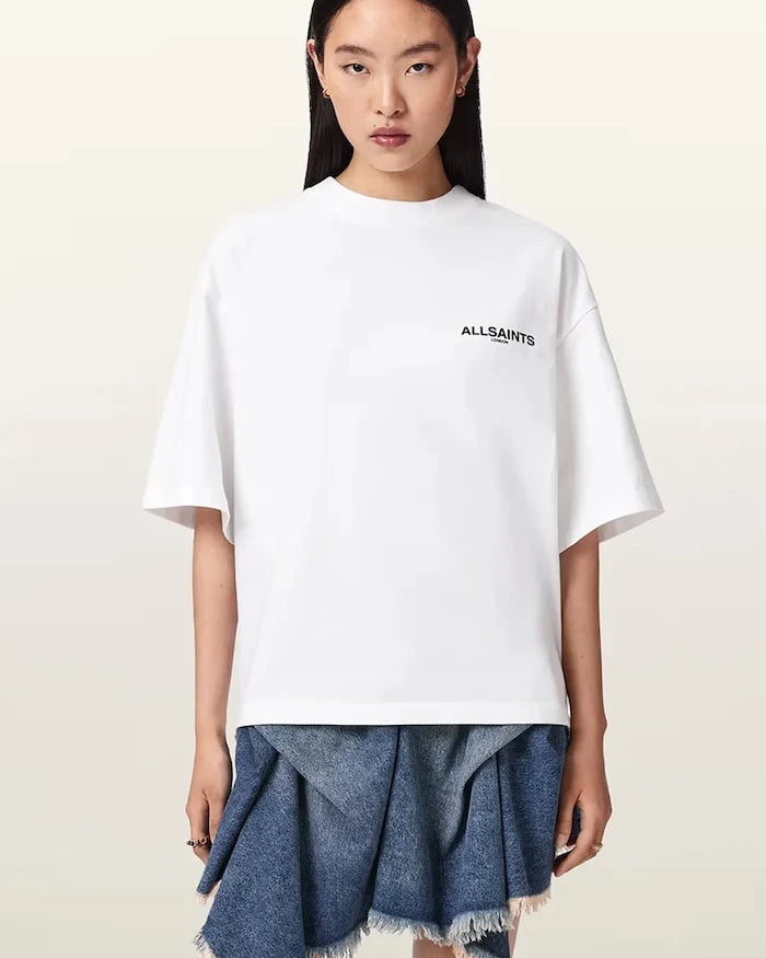 AllSaints kadın pamuklu oversize tişört HALIS