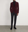 Velvet Single-Breasted Blazer