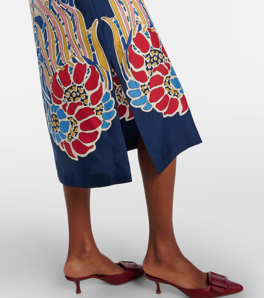 La DoubleJ - Printed silk satin kaftan