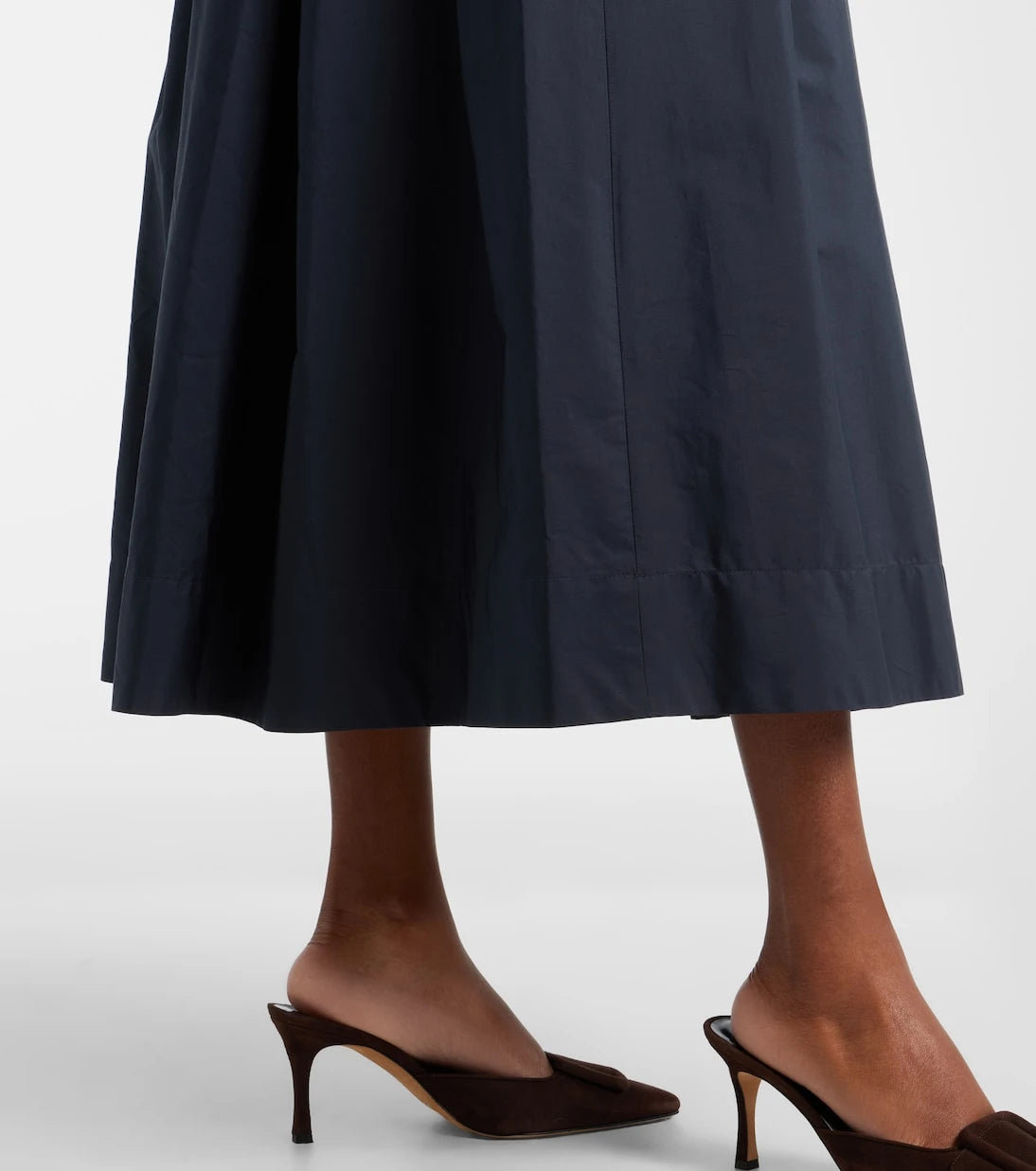 'S Max Mara - Pineta pleated cotton midi skirt