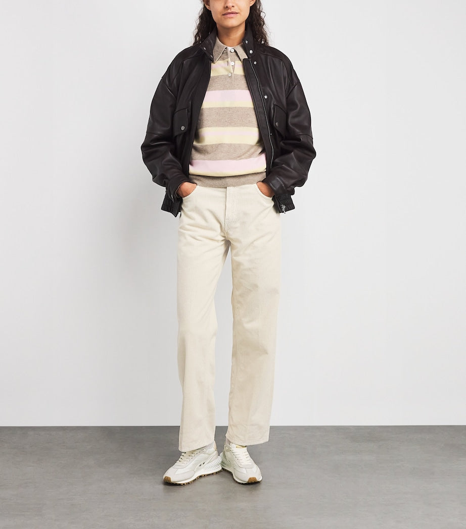 Golden Goose Beige Running Marathon Sneakers