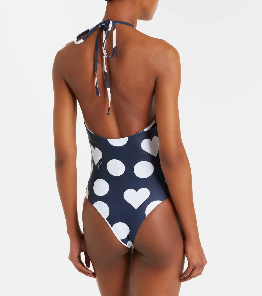 Jacquemus - Bastide printed halterneck swimsuit