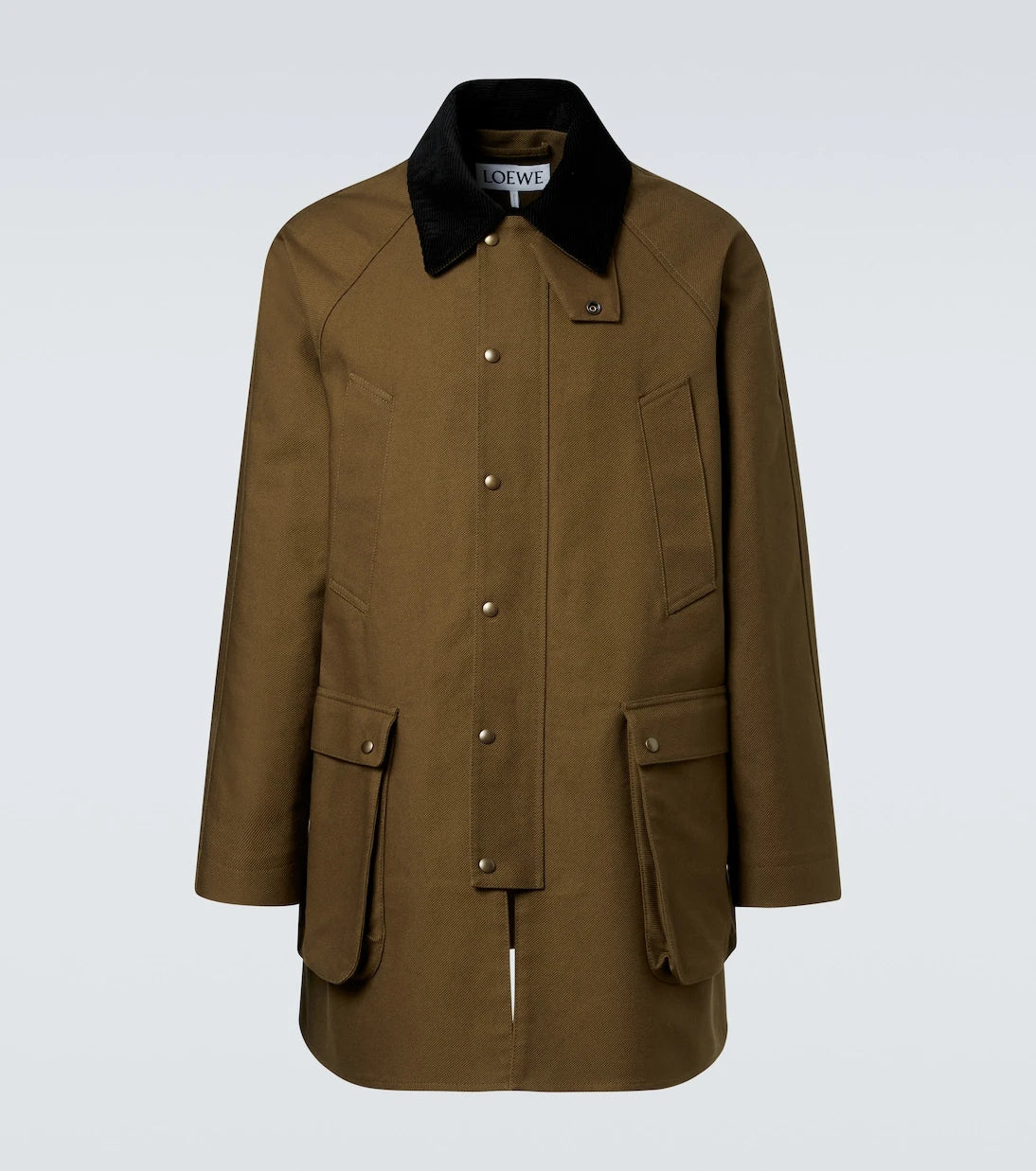 Loewe - Corduroy-trimmed cotton drill coat