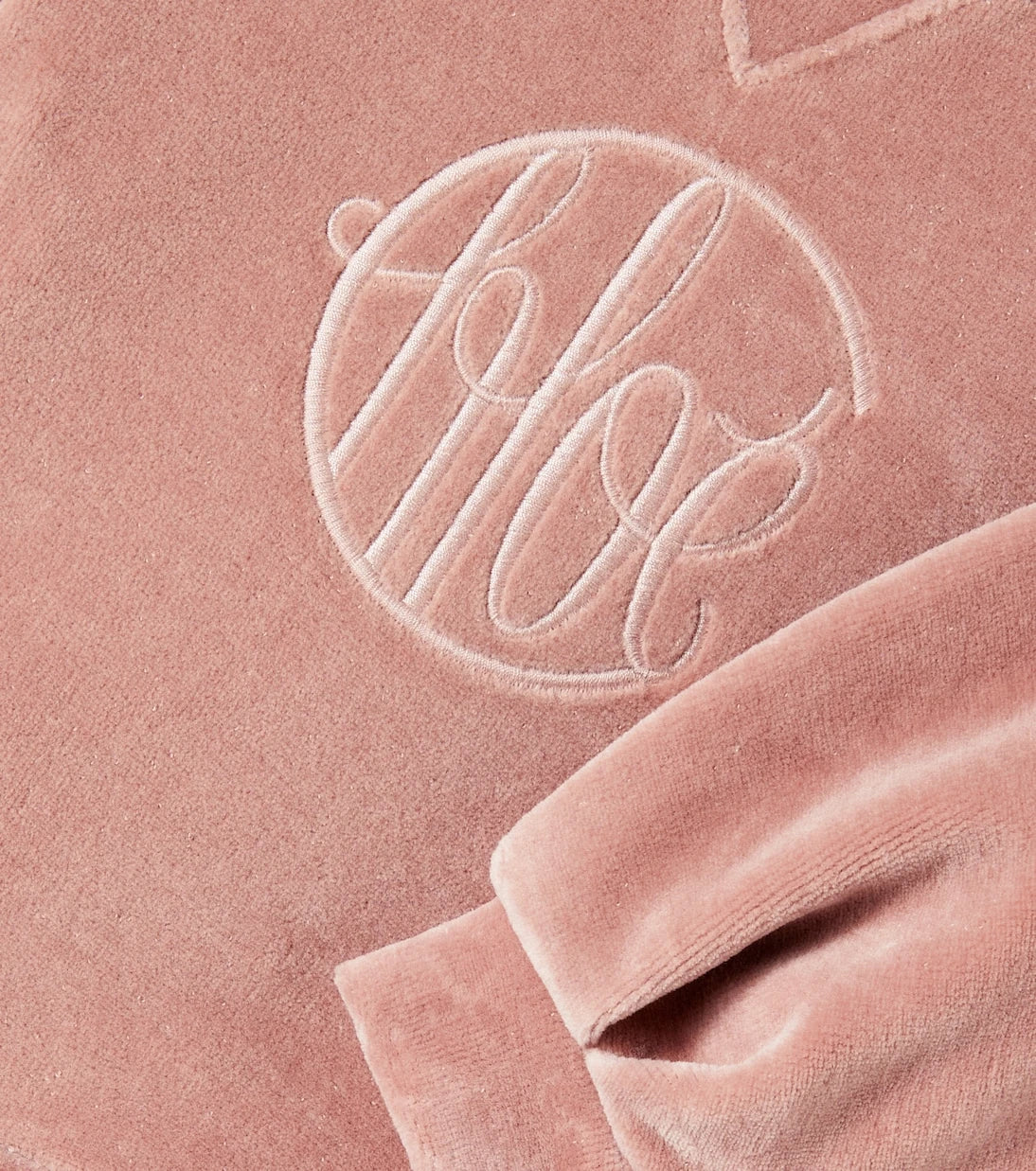 Chloé Kids - فستان مخمل قطني بشعار العلامة