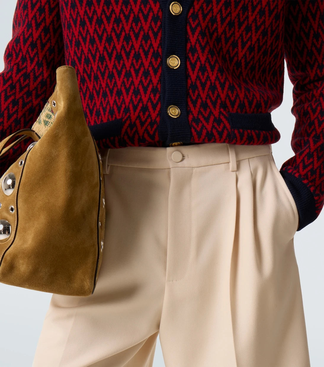 Valentino - Wool gabardine Bermuda shorts