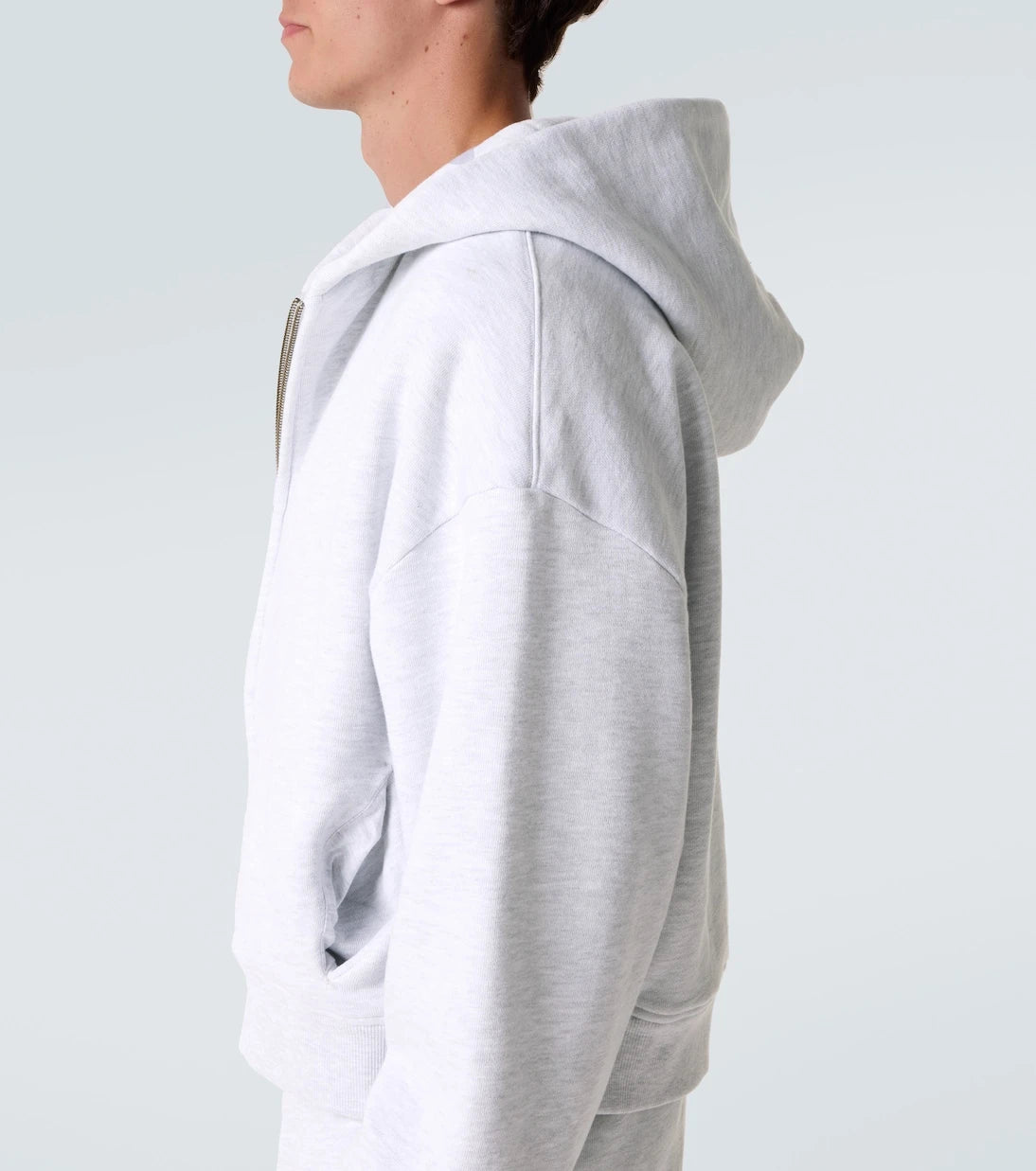 Entire Studios - Cropped cotton zip-up hoodie