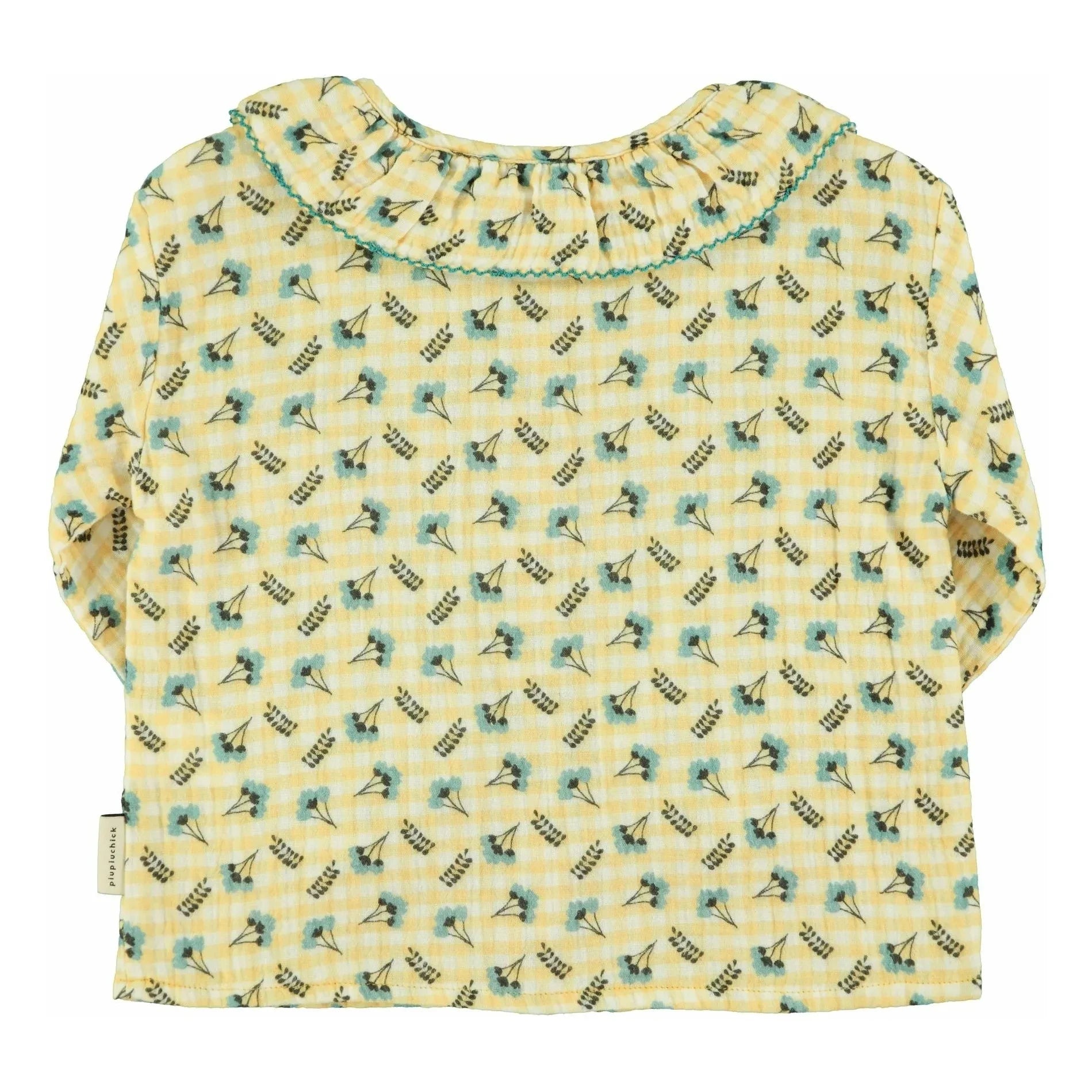 Piupiuchick - Blouse Col Claudine Flowers | Yellow