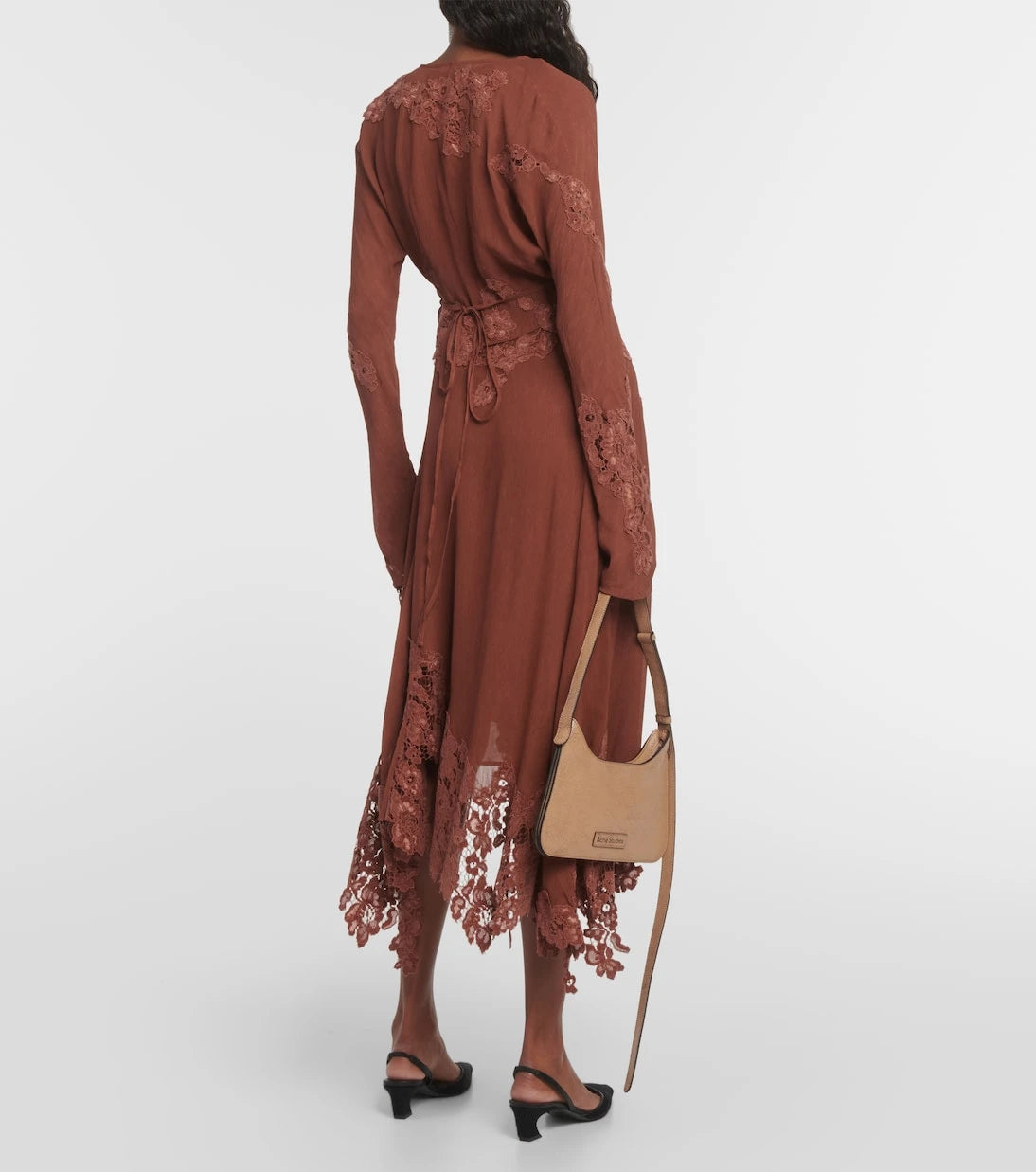 Acne Studios - توب قصير من الدانتيل المزهر