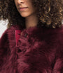Simkhai Red Shearling Natasha Jacket