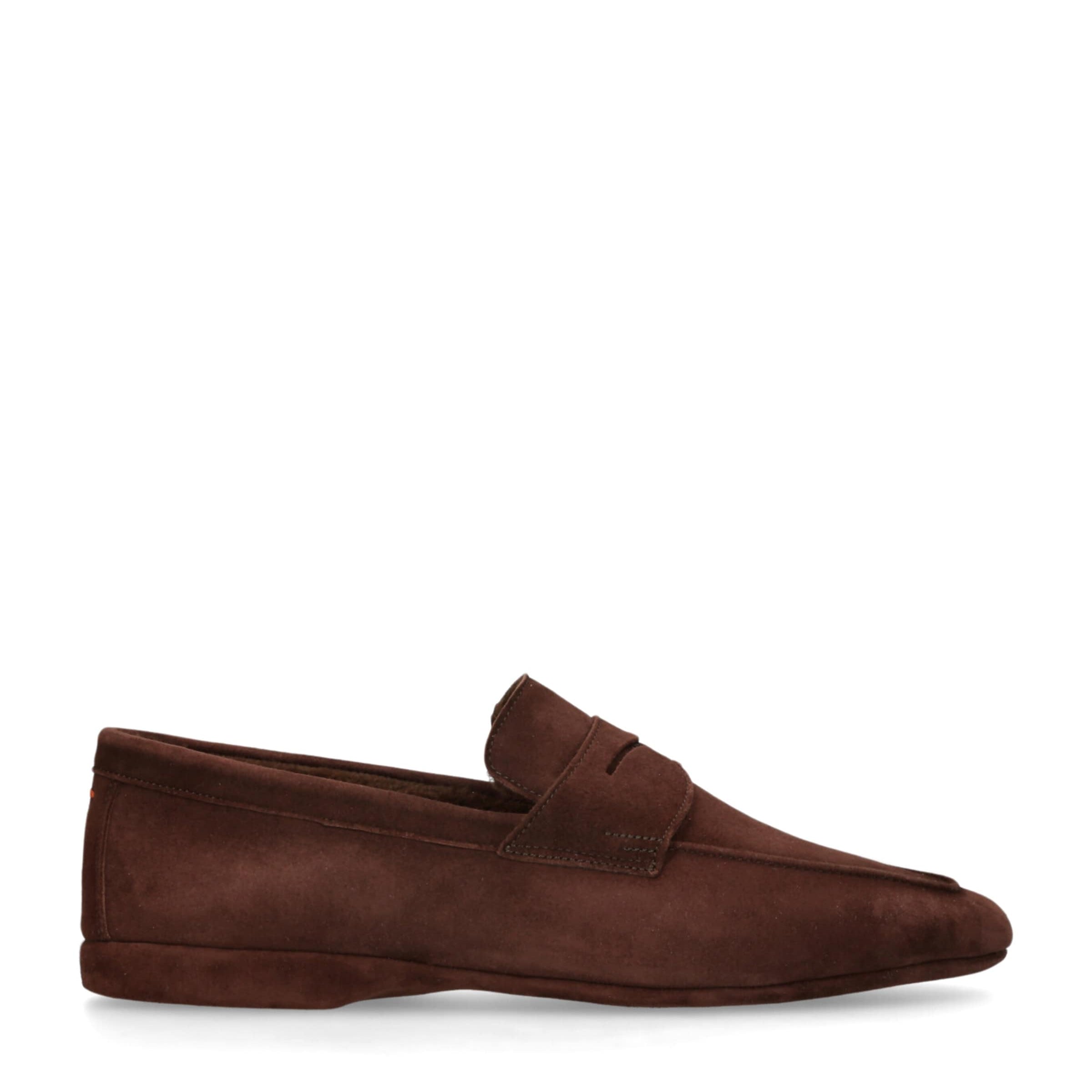 Suede Fur-Trim Carlos Loafers