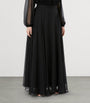 Marina Rinaldi Black Layered Maxi Skirt