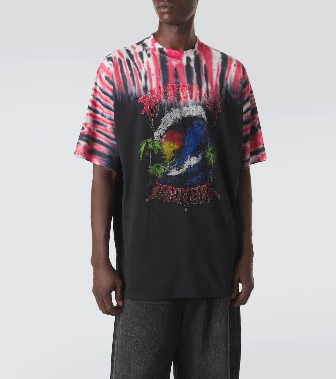 Balenciaga - Printed tie-dye cotton jersey T-shirt