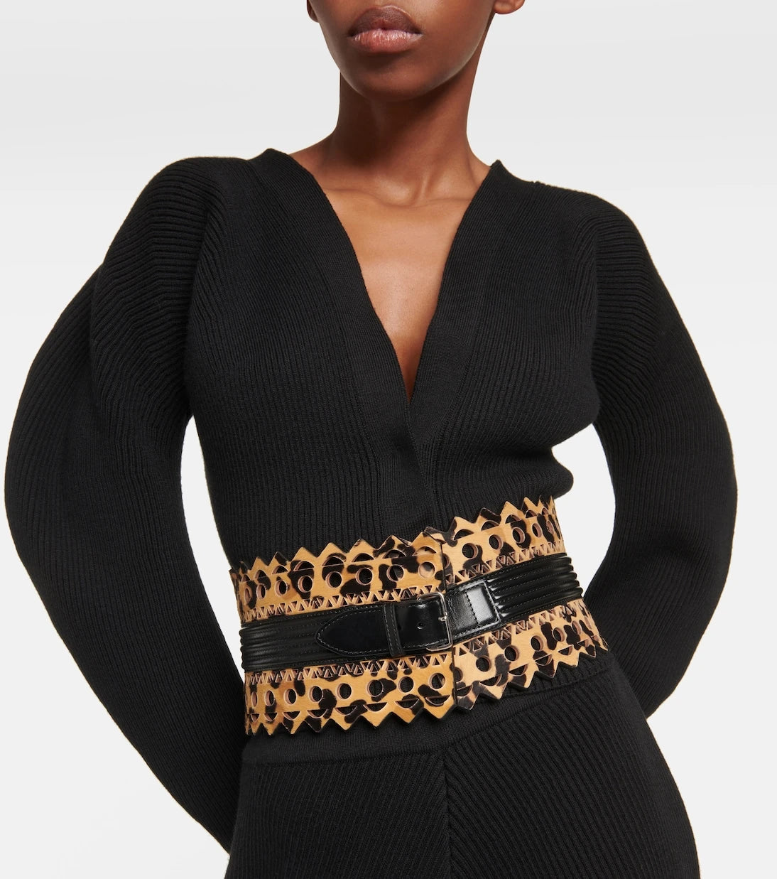 Alaïa - Small leather corset belt
