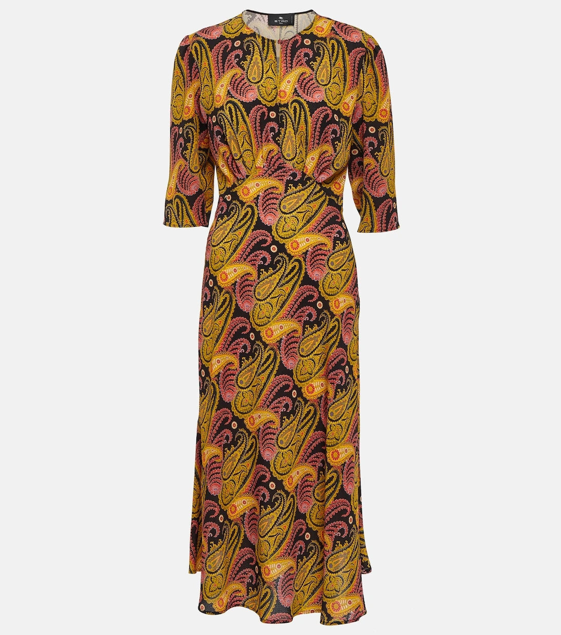 Etro - فستان ميدي بنقشة البيزلي