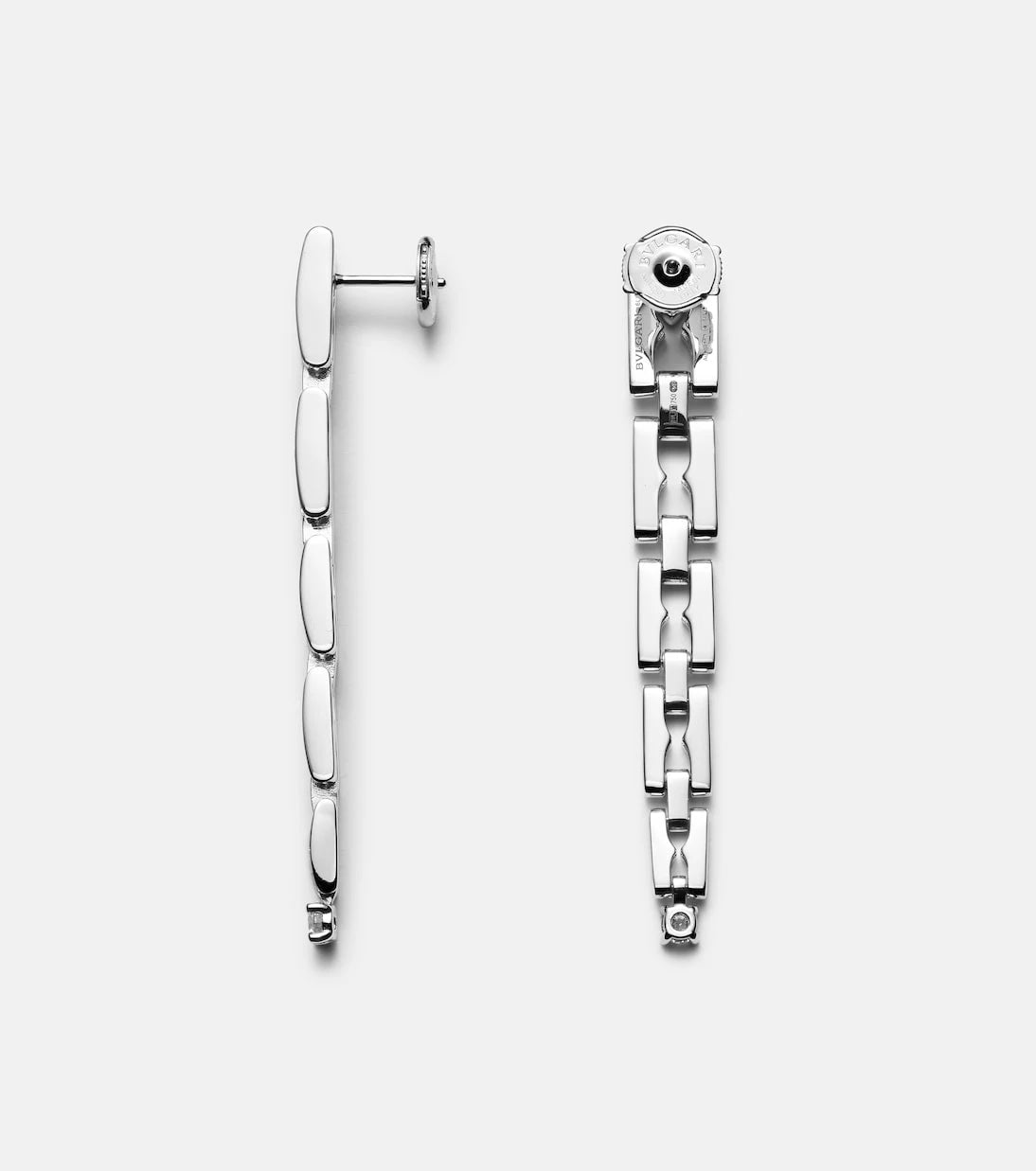 Bvlgari - B.Zero1 18kt white gold drop earrings with diamonds