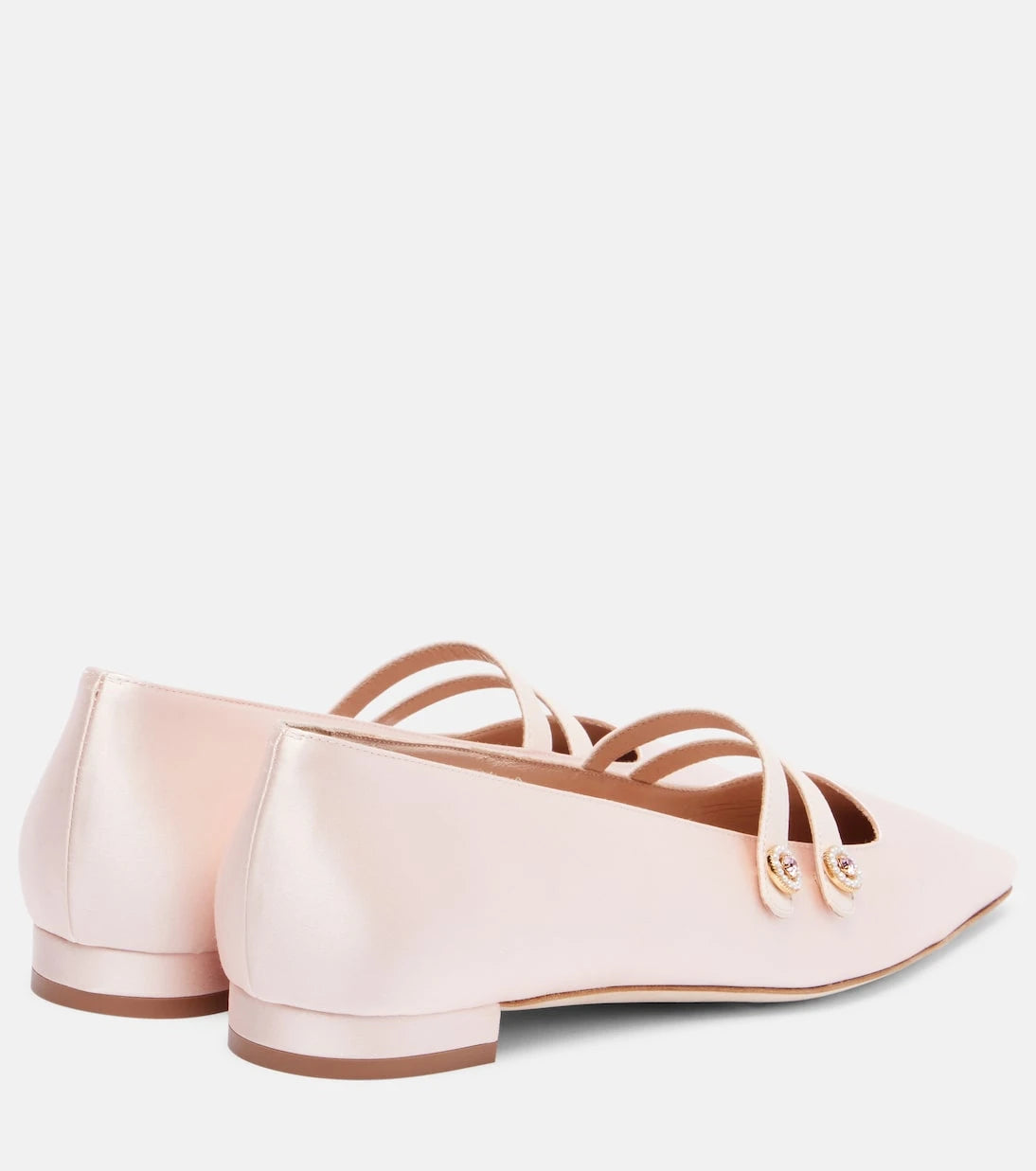 Manolo Blahnik - Polmana satin Mary Jane flats
