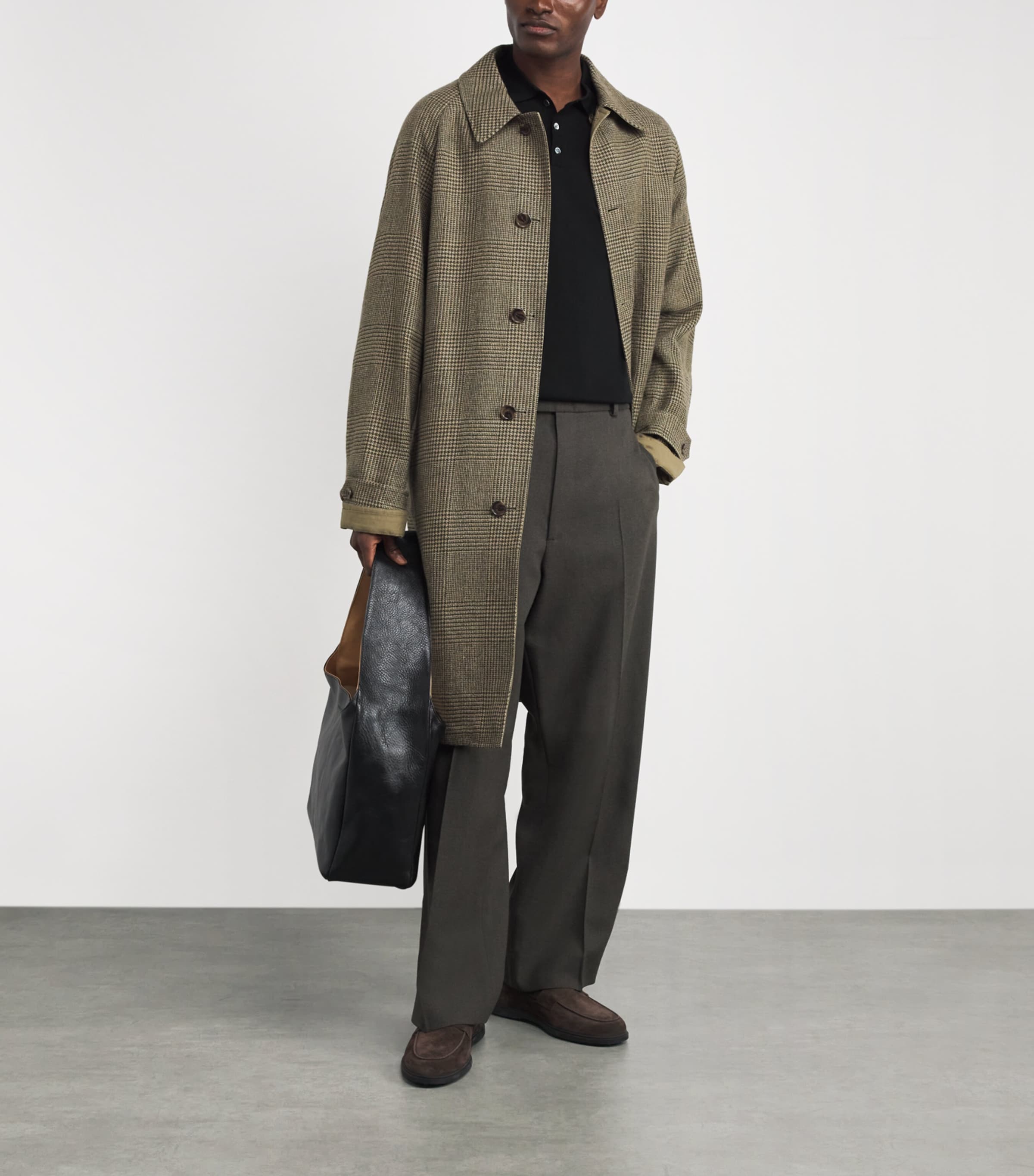 Barena Black Merino Knit Polo Shirt