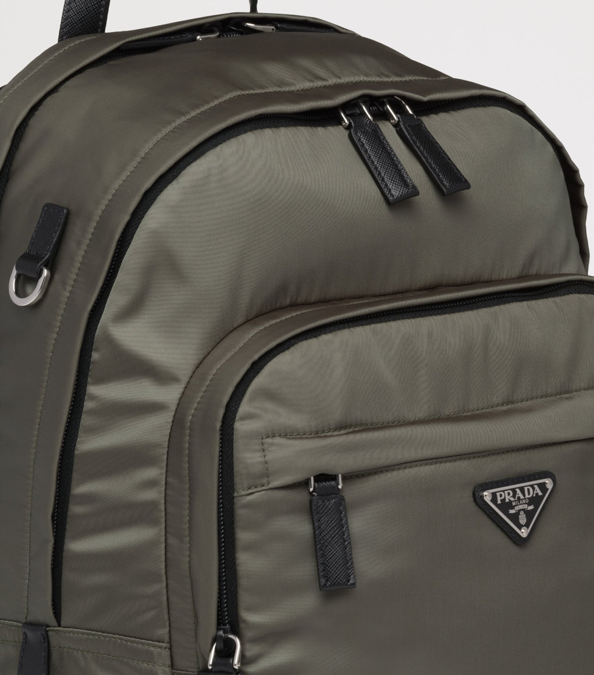 Re-Nylon and Saffiano Leather Backpack