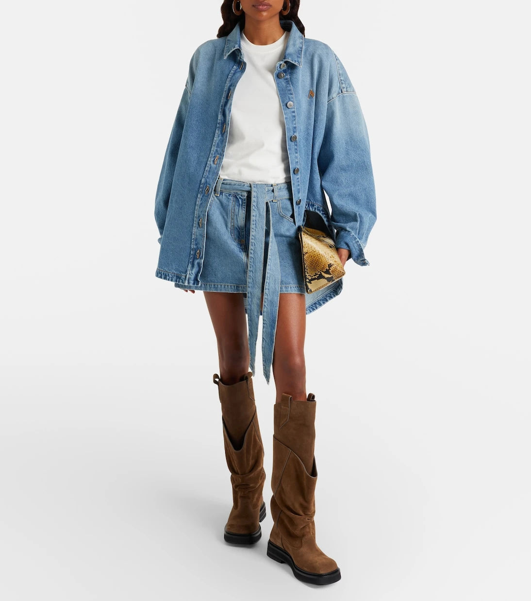 The Attico - Passeggiata suede combat boots