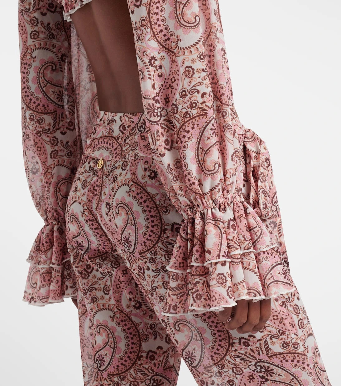 Bananhot - Elma off-shoulder paisley crop top