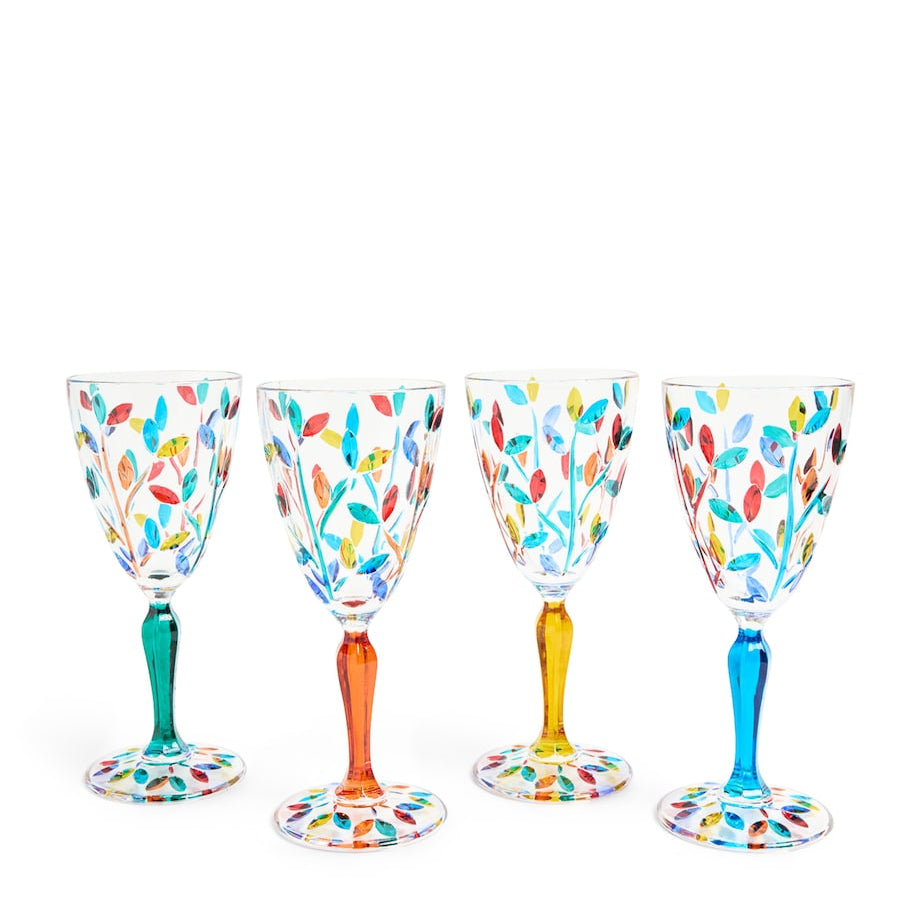 Set of Crystal Wine Glasses