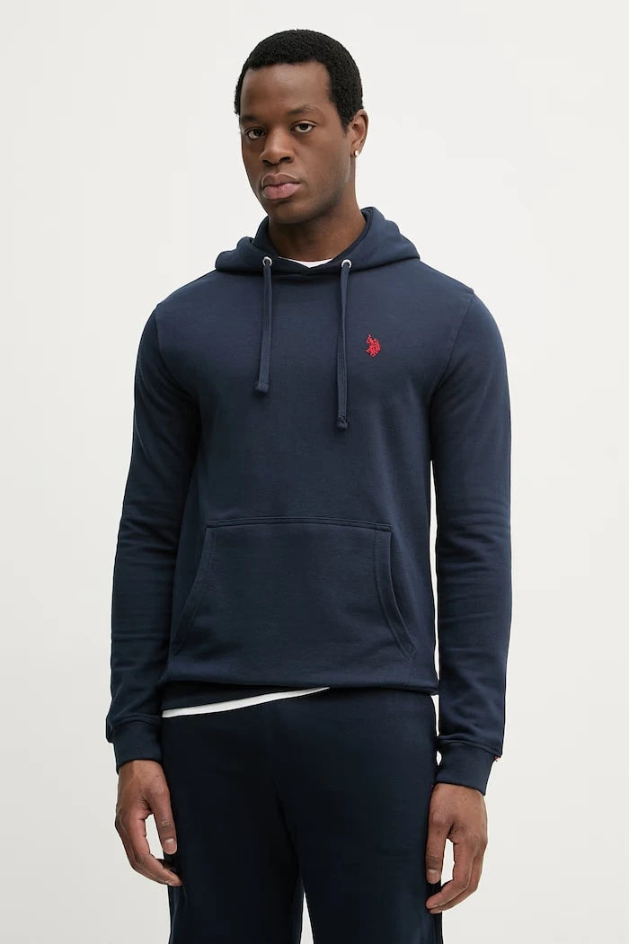 U.S. Polo Assn. pamuklu erkek kapüşonlu sweatshirt DHM LB